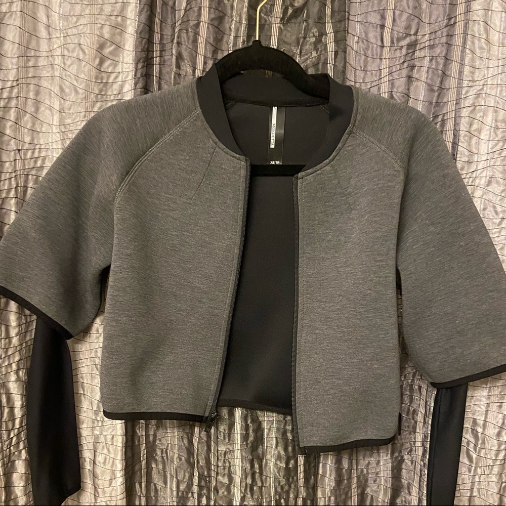 Cropped zip up jacket